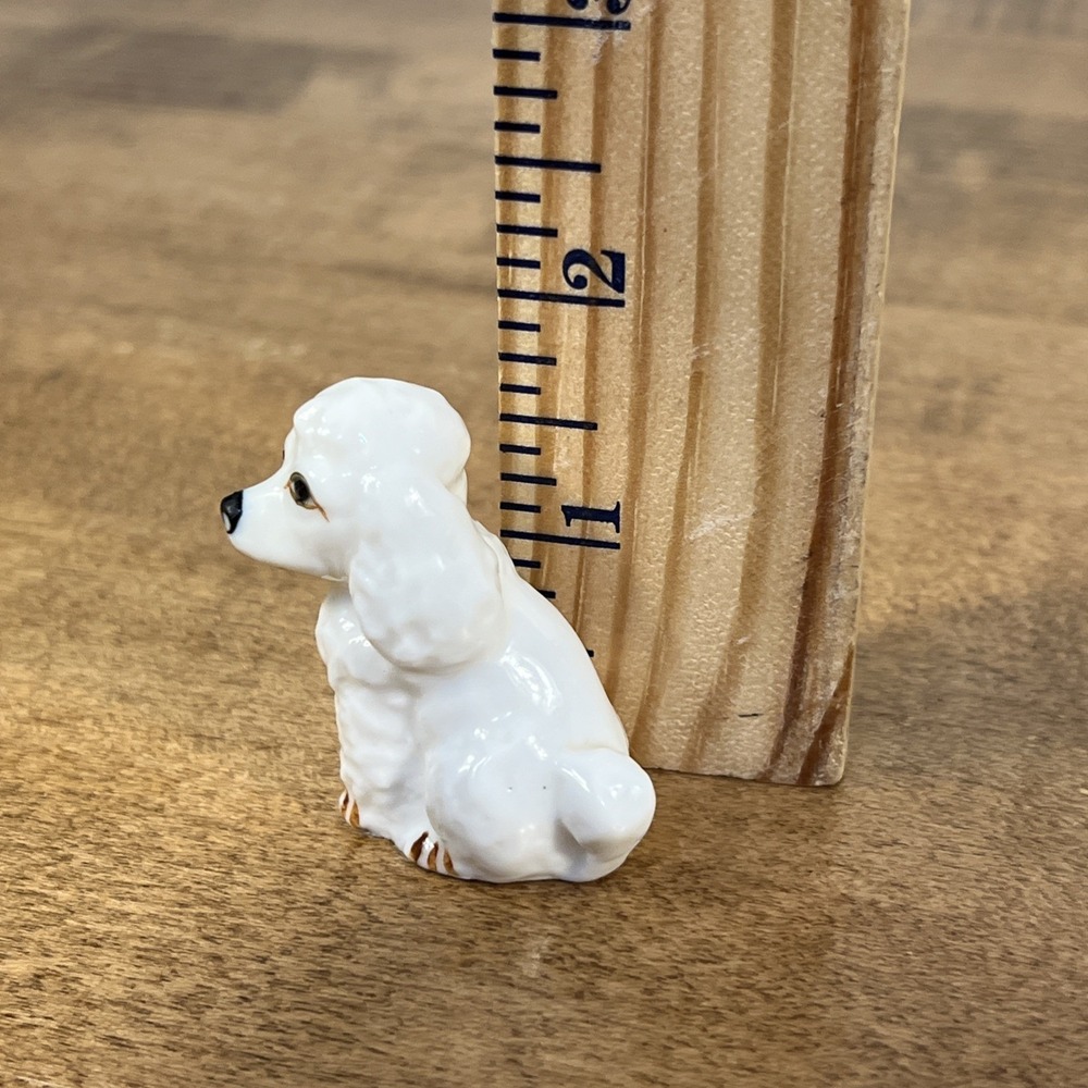 Vintage Miniature Poodle Figurine Bone China Japan - Picture 7 of 7